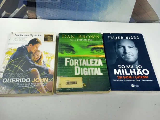 Lote 3 Livros: Fortaleza Digital + Do Mil Ao Milhão + Querido John