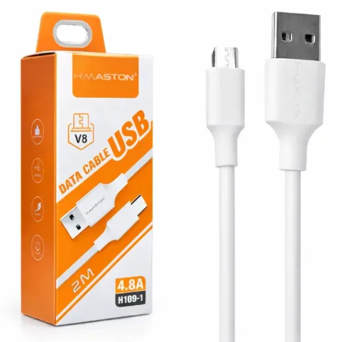 Cabo USB Micro V8 H?Maston H109-1 4.8A Carregamento Rápido 2 Metros pode retirar no local