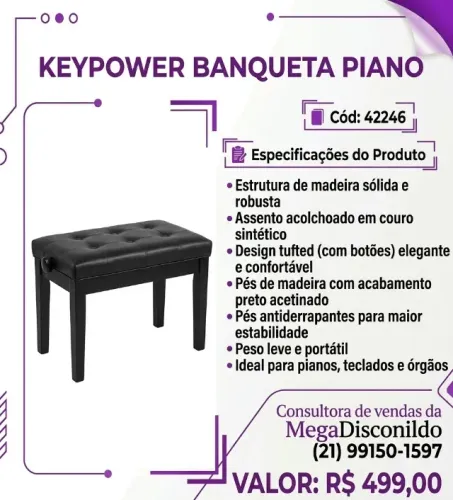 KEYPOWER BANQUETA PIANO ( 42246 )