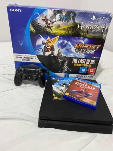 Ps4 slim 500Gb +Caixa e 2 jogos