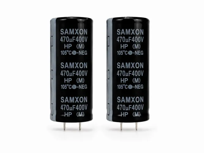 Lote de 8 capacitores eletrolítico samxon 470uf 400v