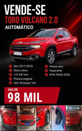 Fiat Toro Volcano 2.0 16V 4X4 TB Diesel Aut. 2018