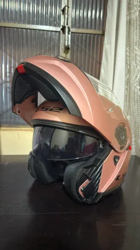 CAPACETE LS2 STROBE 2 ROSE GOLD ESCAMOTEÁVEL