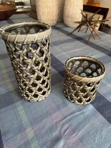 Conjunto de vasos decorativos
