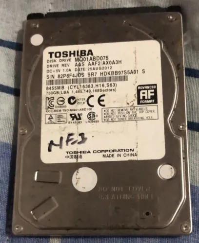 Lote de 08 HDs SATA para Notebook - usados, testados e funcionando perfeitamente