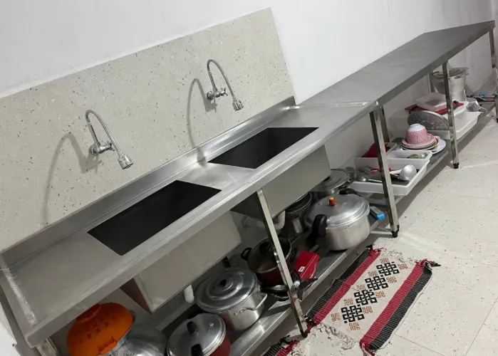 Pia inox duas cubas