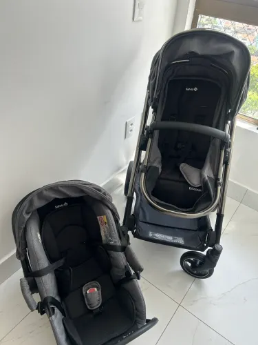 Carrinho de bebê + bebê conforto com isofix 1st safety