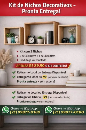 Kit de Nichos Decorativos - Pronta Entrega!