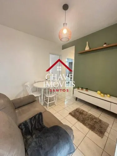 Apartamento com 2 dormitórios para alugar, 55 m² por R$ 3.787,00/mês - Gonzaga - Santos/SP