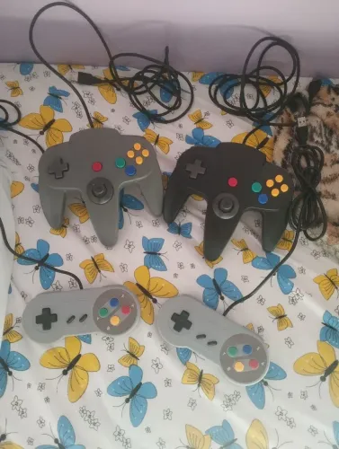 Controle USB Nintendo 64 super Nintendo Pc emulador 