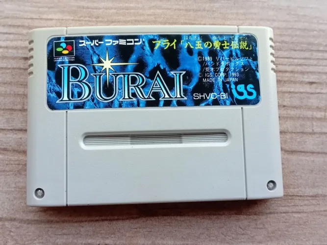 Burai original japonês relabel para Super Nintendo Super Famicom