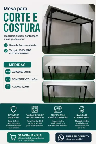 Mesa corte e costura.