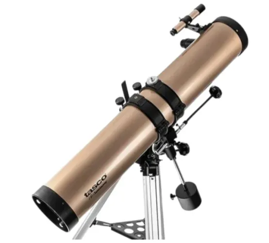 Telescópio Refletor Luminova 114x900 Eq 675x Tasco Dourado