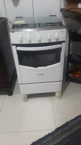 fogão 4 bocas - branco - usado