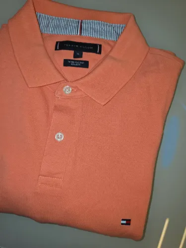 Polo Tommy Hilfiger Laranja XL Regular Fit Stretch