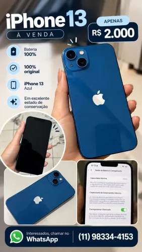 iPhone 13 azul - usado