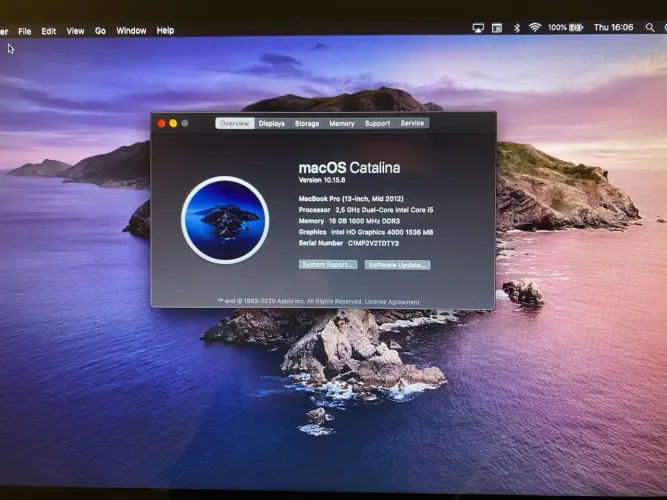 Macbook Pro A2178 2012 16gb