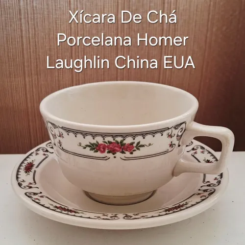 Xícara de chá porcelana Homer Laughlin China Company, EUA