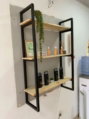 prateleira de parede para salão