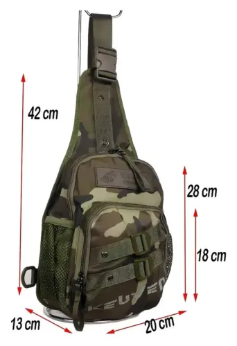 Bolsa Transversal Esportiva Camuflada Keuven Ciclista Cor Verde