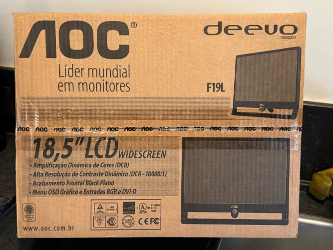 Monitor AOC F19L novo lacrado na cx.
