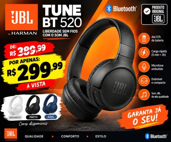 Fone de Ouvido JBL R$ 299.00