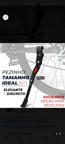 Pezinho suporte bike bicicleta NOVO