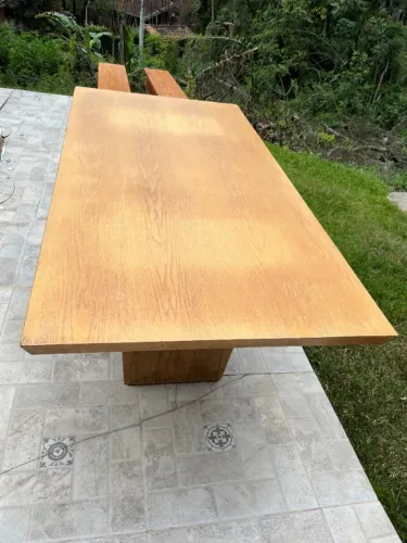 Mesa de Jantar Retangular com 2 bancos 