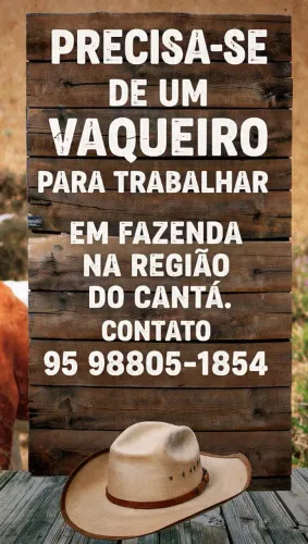 Vaga para vaqueiro 