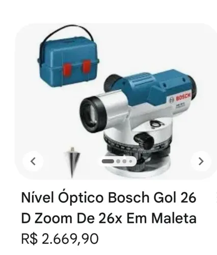 VENDO NÍVEL ÓPTICO BOSCH GOL 26
