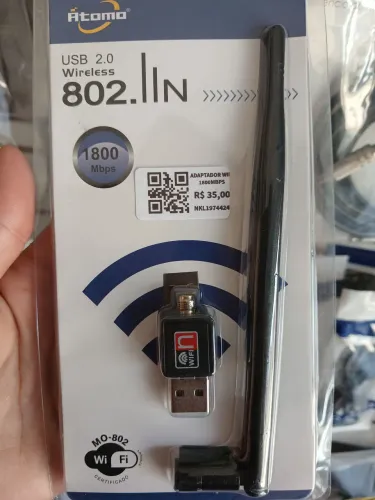 Adaptador wifi 1800 mbps (PC ou notebook)