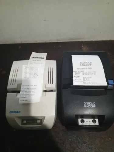 2 Impressoras diebold cabos e fontes