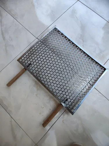 Grelha de churrasco lazer final de semana Reforçada em Inox 62x47,5 cm