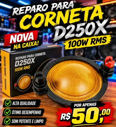 Reparo para corneta D250x primeira linha novo na caixa 