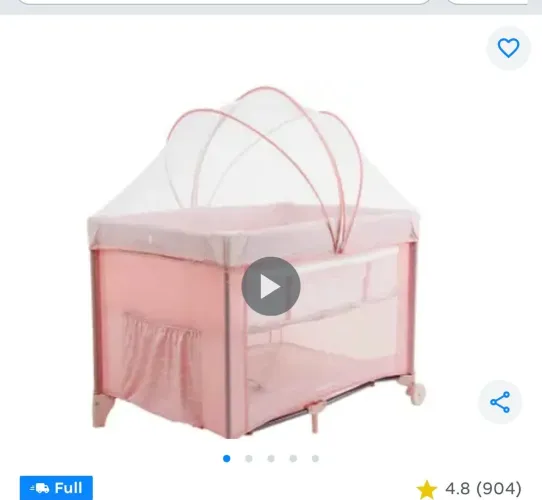 Chiqueirinho rosa com colchão