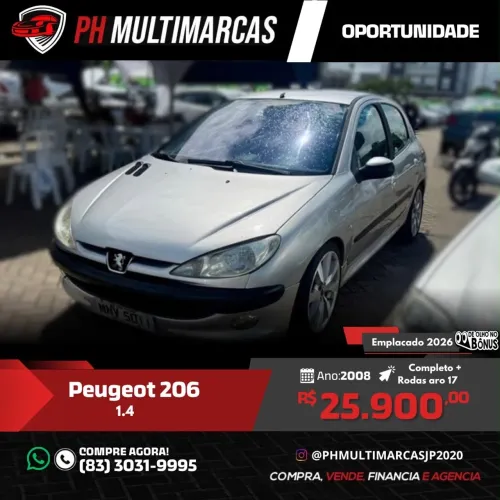 Peugeot 206 Sensation 1.4 Flex 8V 5P 2008