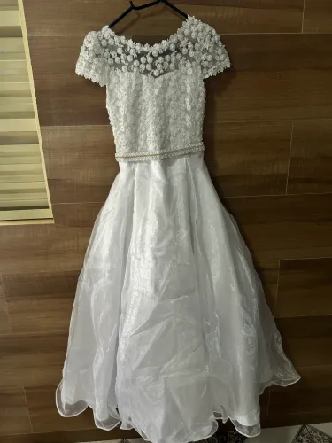 Vestido Branco Infantil/Juvenil Lindo e Delicado