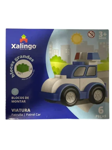 Xalingo Bloco Grande Display Carros Viatura 6 Peças