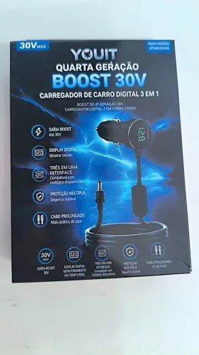 Cabo Starlink 30v veicular 3 em 1 com conversor 30v/ USB C USB A