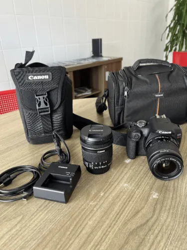 Câmera Canon T7, excelente estado/pouco usada