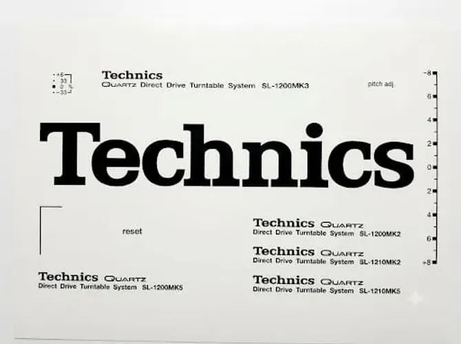 ela Serigrafia Technics Mk - Sl1200mk 2/3/5 E Sl-1210mk 2/5