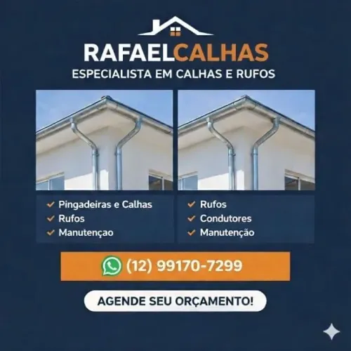 Instalação de calhas rulfos pingadeiras e condutor