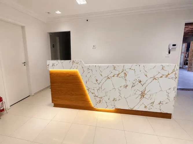 Balcão para recepção com led