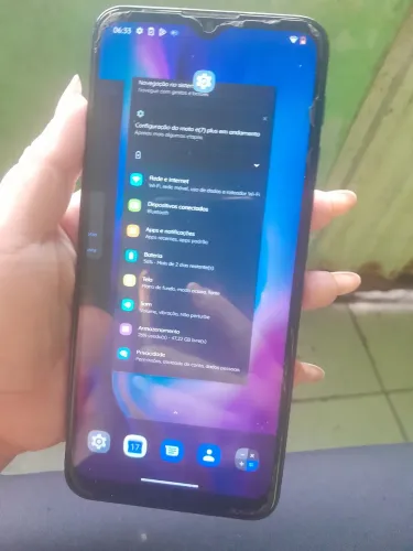 Moto e7 plus, funcionando