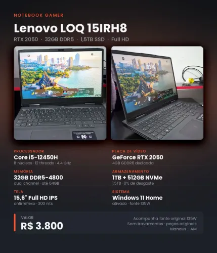 Notebook Gamer Lenovo LOQ15