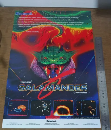 Primeiro Material de Divulgação original 1986 Salamander (versão EUA antes de ser nom
