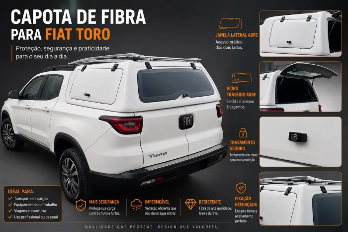 CAPOTA DE FIBRA FIAT TORO 
