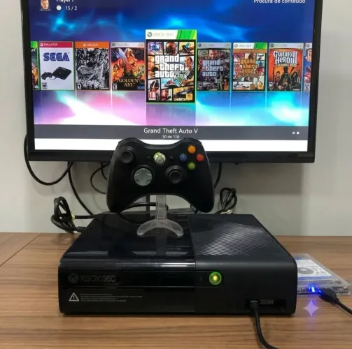 Console Xbox 360 500gb Lotado de Jogos