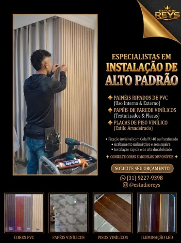 Instalação de Painel Ripado PVC, Piso Vinílico e Papel de Parede | Estudio Reys