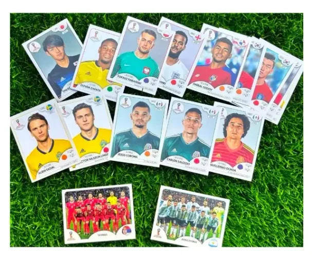 lote 100 figurinhas sem repetir álbum Copra do Mundo Rússia